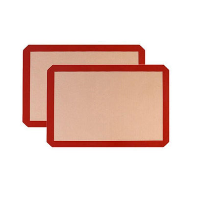 Silicone Baking Mat Non Stick Reusable Sheet for Pastry Dough Cookie Oven Bakeware - Black 2PCS(2*60X40CM)