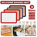 Silicone Baking Mat Non Stick Reusable Sheet for Pastry Dough Cookie Oven Bakeware - Red 2PCS(2*60X40CM) - SuperSaverAU - view 1