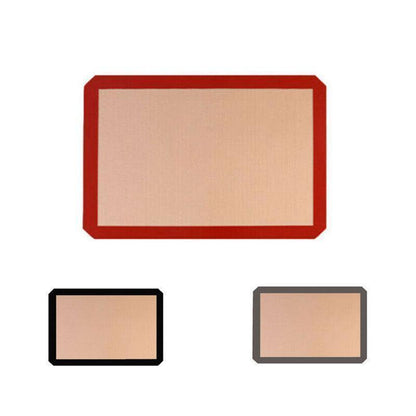 Silicone Baking Mat Non Stick Reusable Sheet for Pastry Dough Cookie Oven Bakeware - Red 2PCS(2*60X40CM)