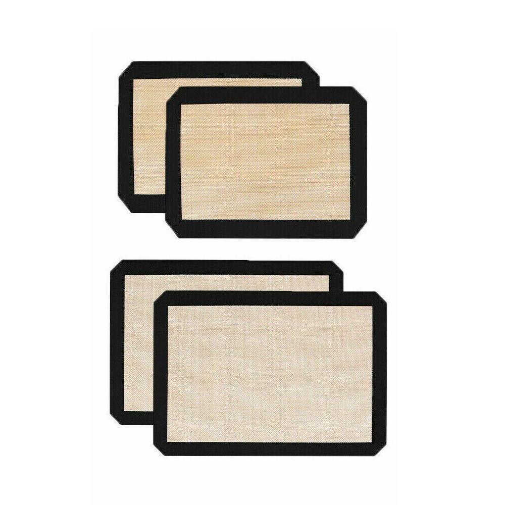 Silicone Baking Mat Non Stick Reusable Sheet for Pastry Dough Cookie Oven Bakeware - Red 2PCS(2*60X40CM)