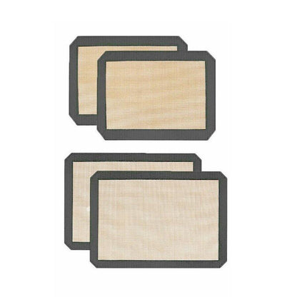 Silicone Baking Mat Non Stick Reusable Sheet for Pastry Dough Cookie Oven Bakeware - Red 4PCS(2*30X21+2*42X29.5CM)