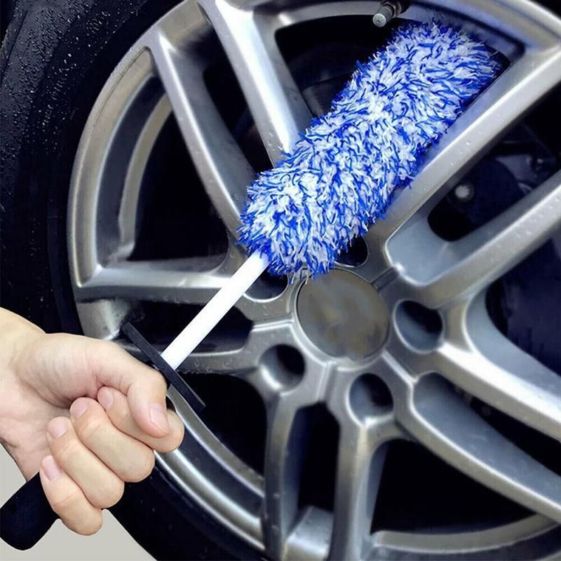 Premium Blue White Soft Alloy Wheel Cleaning Brush 44.5cm