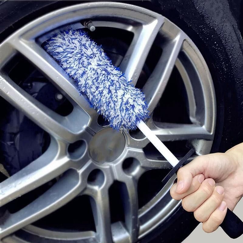 Premium Blue White Soft Alloy Wheel Cleaning Brush 44.5cm
