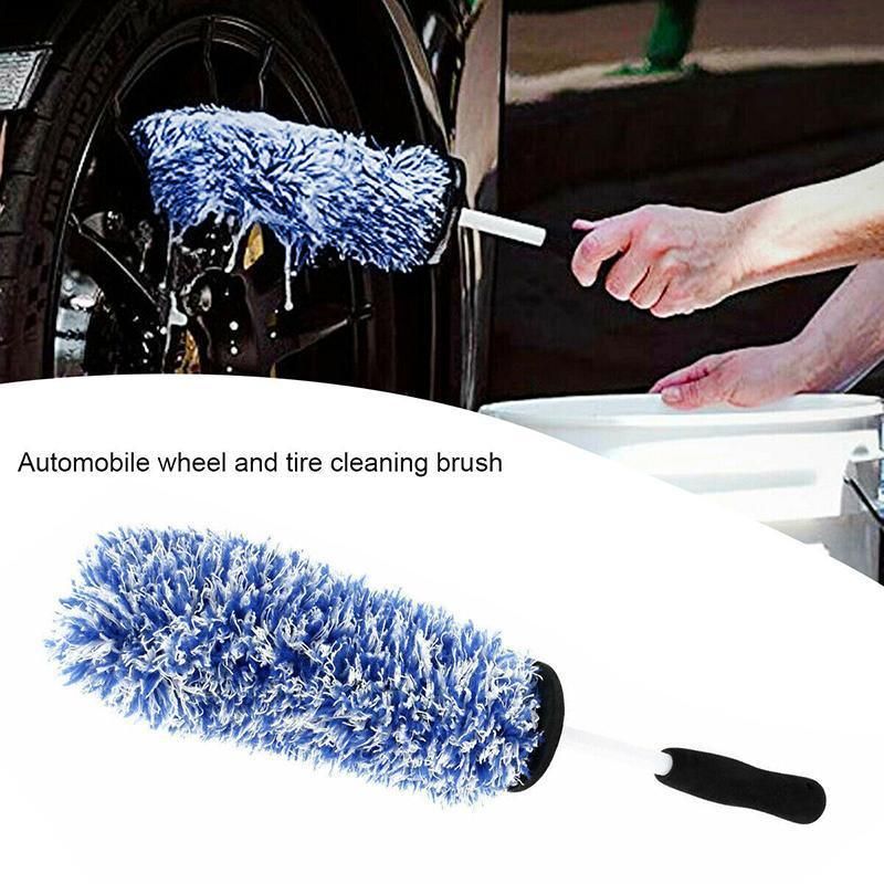Premium Blue White Soft Alloy Wheel Cleaning Brush 44.5cm