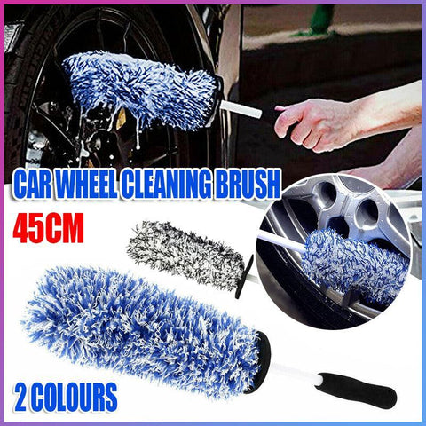 Premium Blue White Soft Alloy Wheel Cleaning Brush 44.5cm