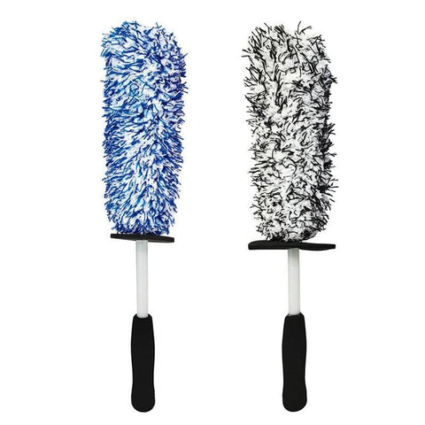 Premium Blue White Soft Alloy Wheel Cleaning Brush 44.5cm