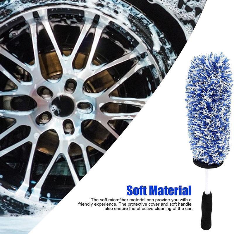 Premium Blue White Soft Alloy Wheel Cleaning Brush 44.5cm