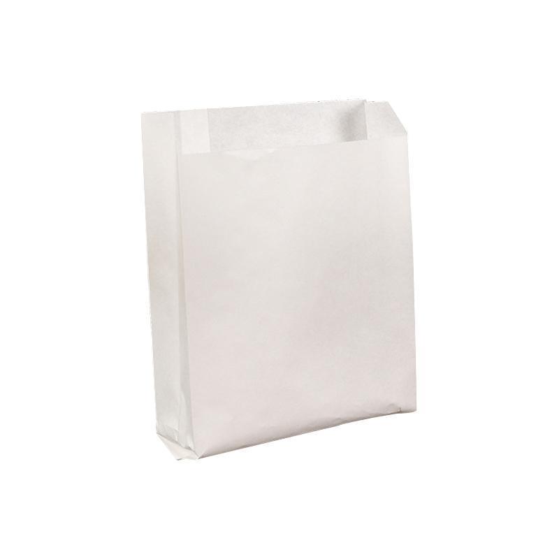 1000PCS Oil-proof Takeaway Paper Bags for Premium Takeout Supply - White-16*11*4cm