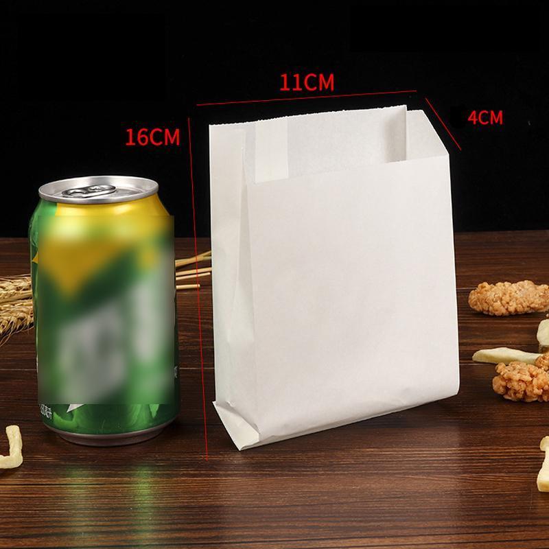 1000PCS Oil-proof Takeaway Paper Bags for Premium Takeout Supply - White-22*15*5cm - SuperSaverAU - view 3