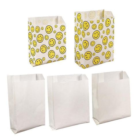 1000PCS Oil-proof Takeaway Paper Bags for Premium Takeout Supply - Smiling faces-23*13*7cm - SuperSaverAU - view 2