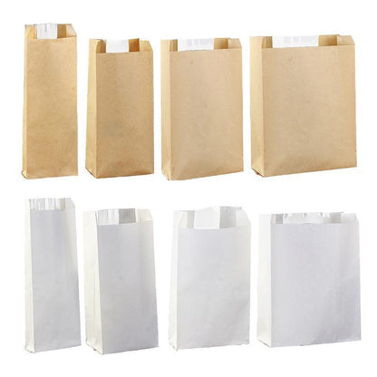 Kraft Paper Takeaway Bags 200PCS for Food Packaging
