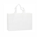 100PCS Reusable Non Woven Shopping Bags Eco Friendly Washable Tote Bags White - 35X25X10CM - SuperSaverAU - view 1