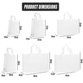 100PCS Reusable Non Woven Shopping Bags Eco Friendly Washable Tote Bags White - 35X25X10CM - SuperSaverAU - view 2