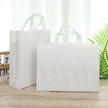 100PCS Reusable Non Woven Shopping Bags Eco Friendly Washable Tote Bags White - 35X25X10CM - SuperSaverAU - view 4