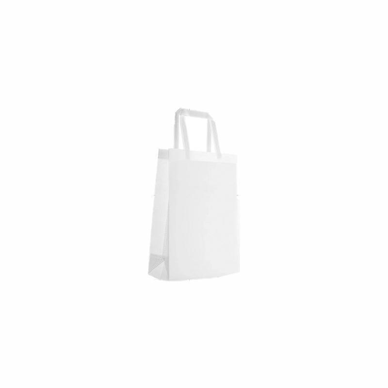 100PCS Reusable Non Woven Shopping Bags Eco Friendly Washable Tote Bags White - 35X25X10CM - SuperSaverAU - view 7