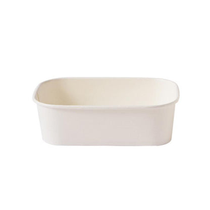 Kraft Paper Bowl for Takeaway Leak-Proof Disposable Food Container - White-1000ml-300pcs