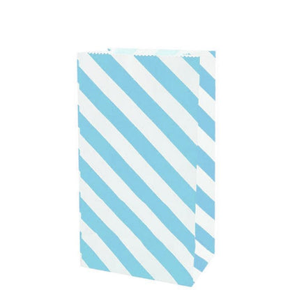 100X Colourful Plaid Kraft Paper Bag Candy Cookie Snack Cake Gift Bags 9X6X18cm - Green