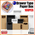 100PCS DIY Paper Drawer Gift Box for Jewelry & Cosmetics - White - SuperSaverAU - view 1