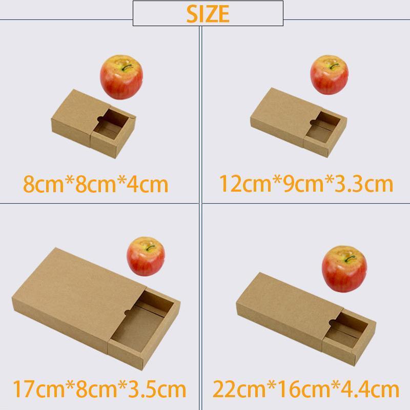 100PCS DIY Paper Drawer Gift Box for Jewelry & Cosmetics - White