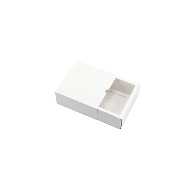 100PCS DIY Paper Drawer Gift Box for Jewelry & Cosmetics - White