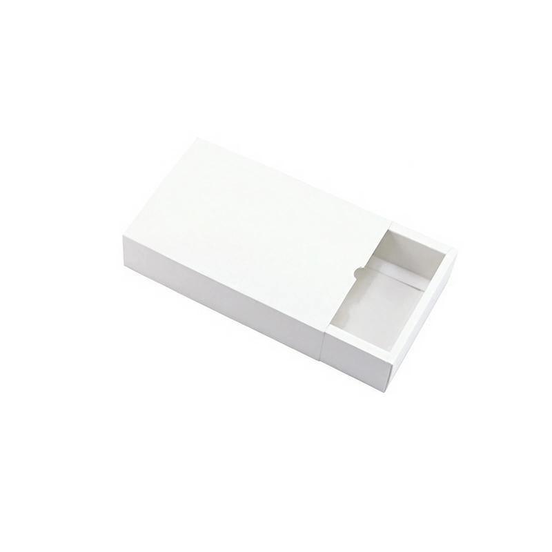 100PCS DIY Paper Drawer Gift Box for Jewelry & Cosmetics - White