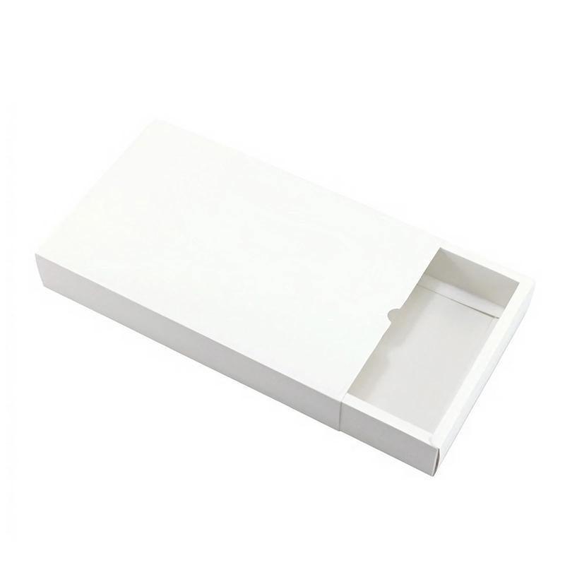 100PCS DIY Paper Drawer Gift Box for Jewelry & Cosmetics - White