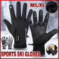 Premium Grey M Thermal Windproof Touchscreen Winter Gloves