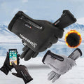 Premium Grey XL Thermal Windproof Touchscreen Winter Gloves