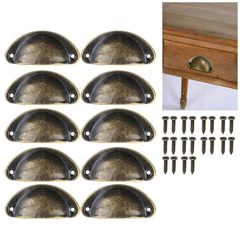 Premium Modern Cup Cabinet Handles – Black 30 Pack with Screws