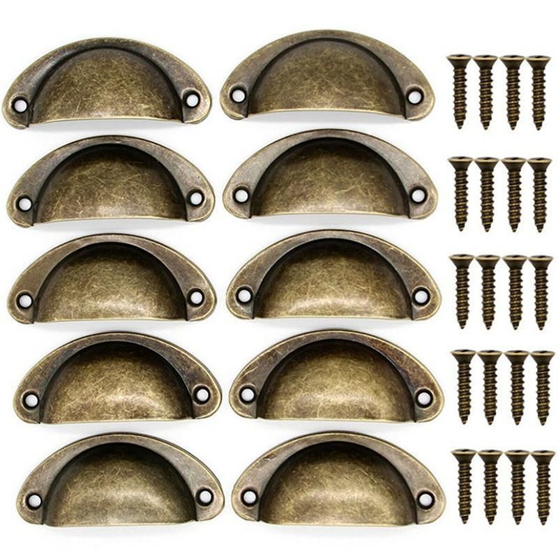 Premium Modern Cup Cabinet Handles – Bronze 30 Pack with Screws