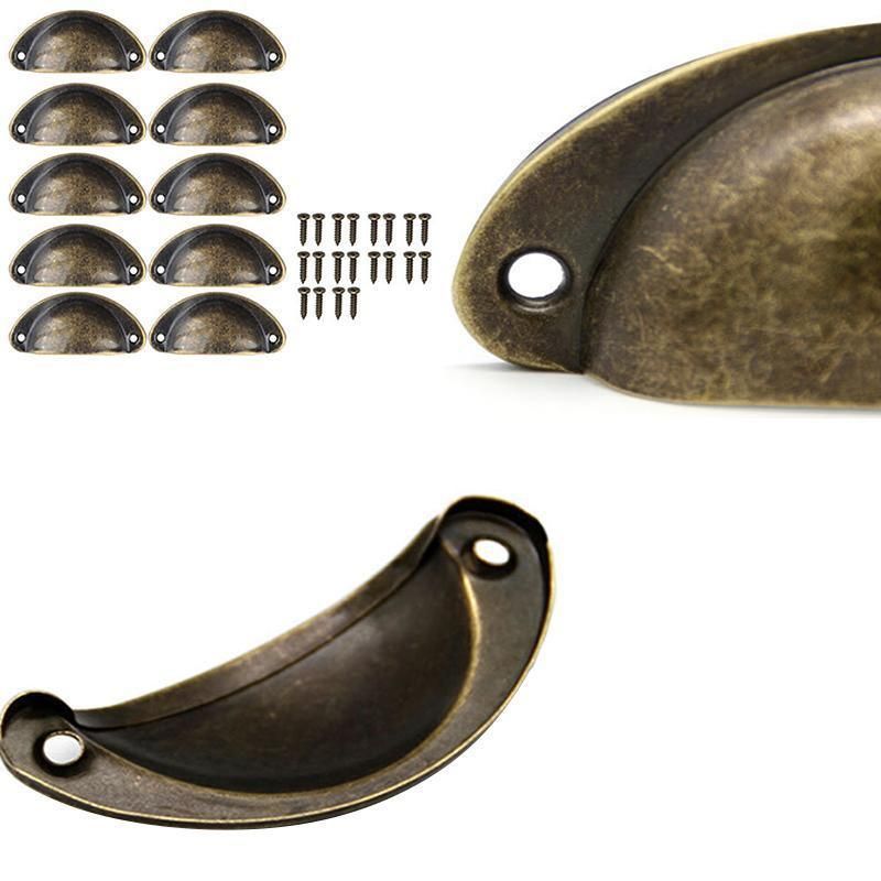 Premium Modern Cup Cabinet Handles – Bronze 30 Pack with Screws