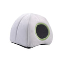 Premium Small Animal Plush Hideout Cave Bed - Grey Pyramid