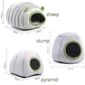 Premium Small Animal Plush Hideout Cave Bed - Grey Sheep