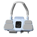 Premium Four Wheel Abdominal Roller with Automatic Rebound & Phone Holder - Blue
