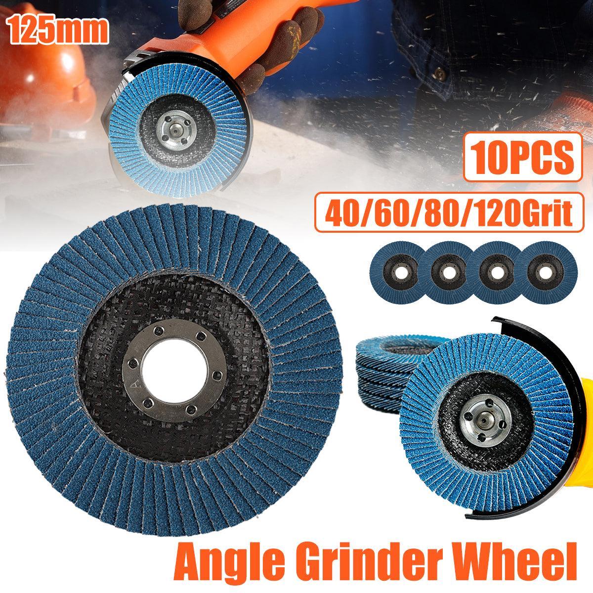 Premium Flap Disc Angle Grinder Wheels - 40 Grit, 10 Pack