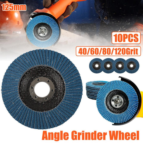 Premium Flap Disc Angle Grinder Wheels - 40 Grit, 10 Pack