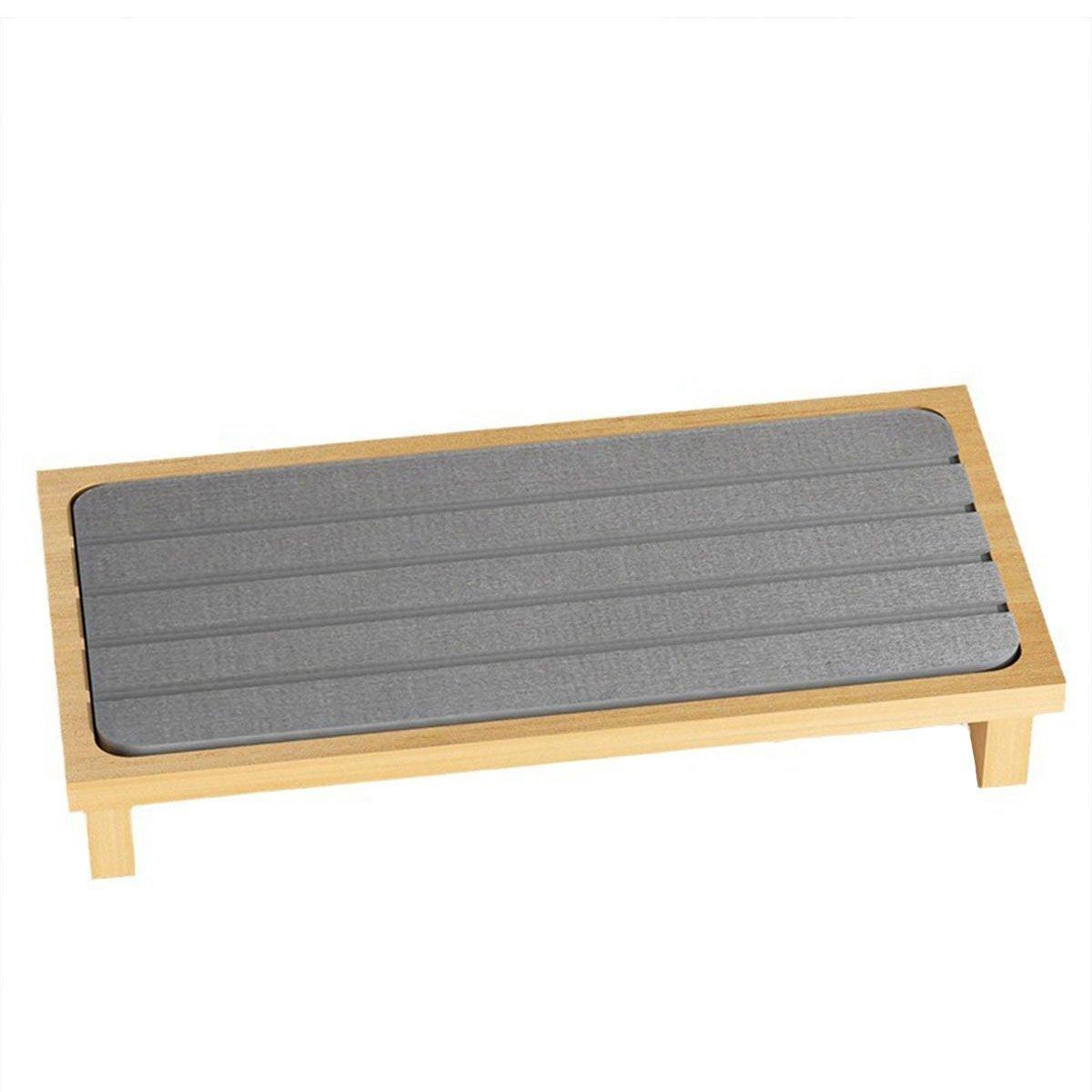 Countertop Absorbent Drainage Mat Sink Splash Pad Bathroom Tray Water Catcher - Dark Grey