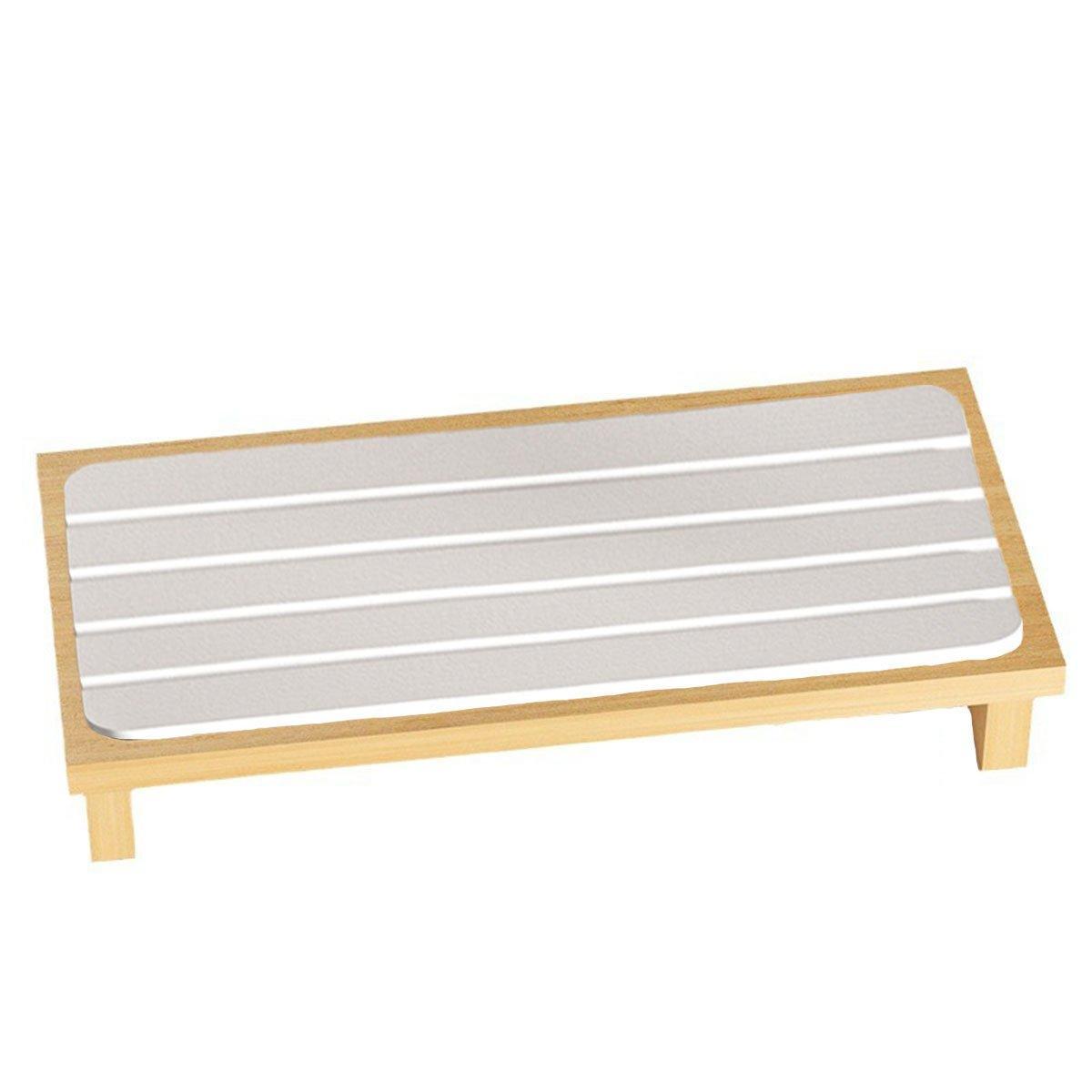 Countertop Absorbent Drainage Mat Sink Splash Pad Bathroom Tray Water Catcher - White