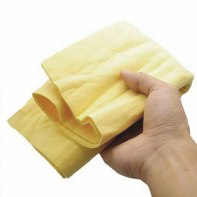 Premium Synthetic Chamois Towel Set - Yellow, 3pcs