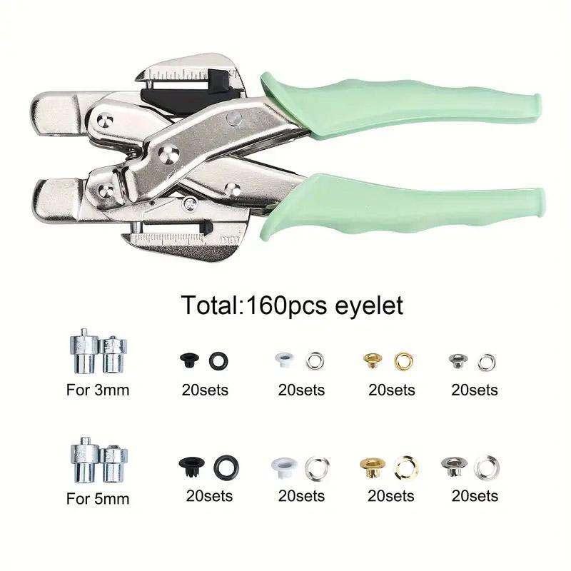 Multi-Function Air Eye Pliers Set - Leather Craft Tool with Eyelets