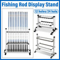 12/24 Hole Multi Functional Fishing Rod Holder Storage Rack Display Organizer - 12Holes - SuperSaverAU - view 1