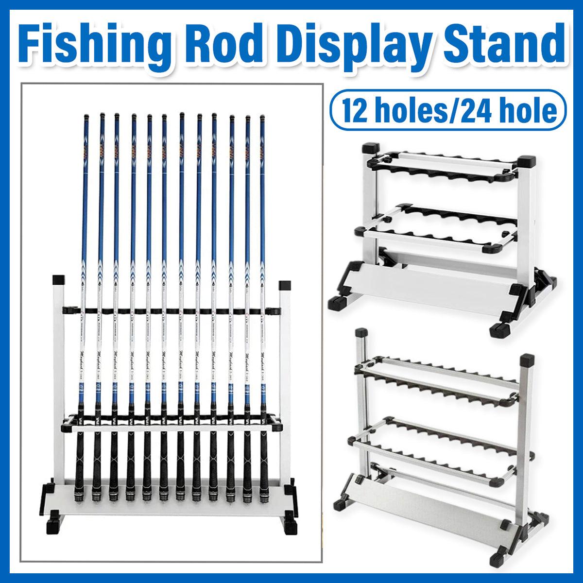 12/24 Hole Multi Functional Fishing Rod Holder Storage Rack Display Organizer - 12Holes - SuperSaverAU - view 1