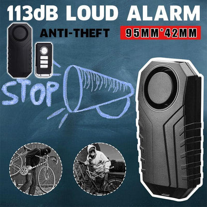 Wireless Anti-Theft Alarm for Bikes and Scooters - 113dB