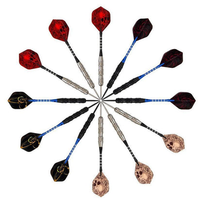 Premium Dart Set with Iron Tip, Aluminum Barrel, and Storage Case - 12-Piece 23.2g