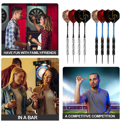 Premium Dart Set with Iron Tip, Aluminum Barrel, and Storage Case - 12-Piece 23.2g