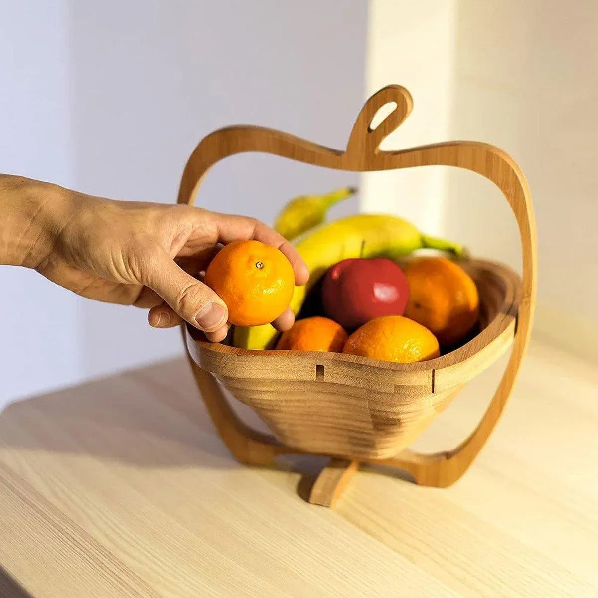 Premium Bamboo Ring-Shaped Fruit & Vegetable Storage Basket