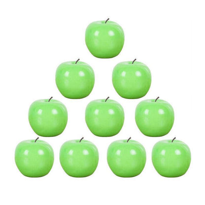 10 X Artificial Green or Red Apples for Home Party Wedding and Shop Decor - Red