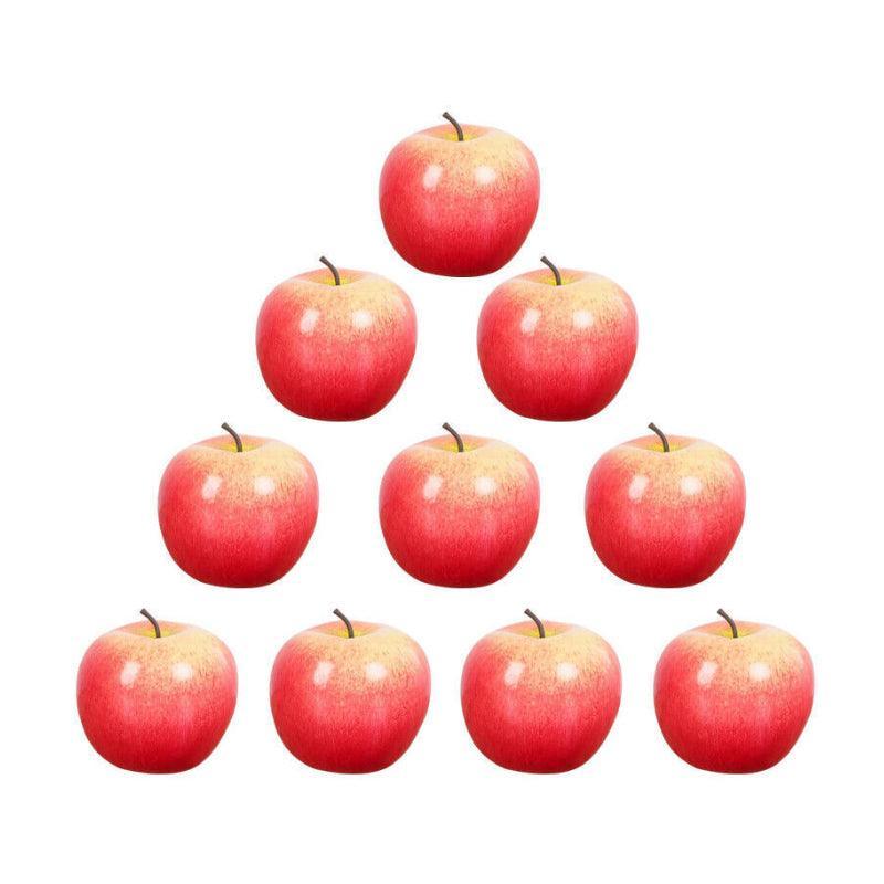10 X Artificial Green or Red Apples for Home Party Wedding and Shop Decor - Red