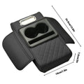 Premium Black Red Car Armrest Pad with Cup Holders and Storage Box
