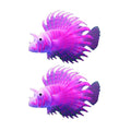 Premium Artificial Floating Betta Fish Decorations 2pcs - Purple Lionfish